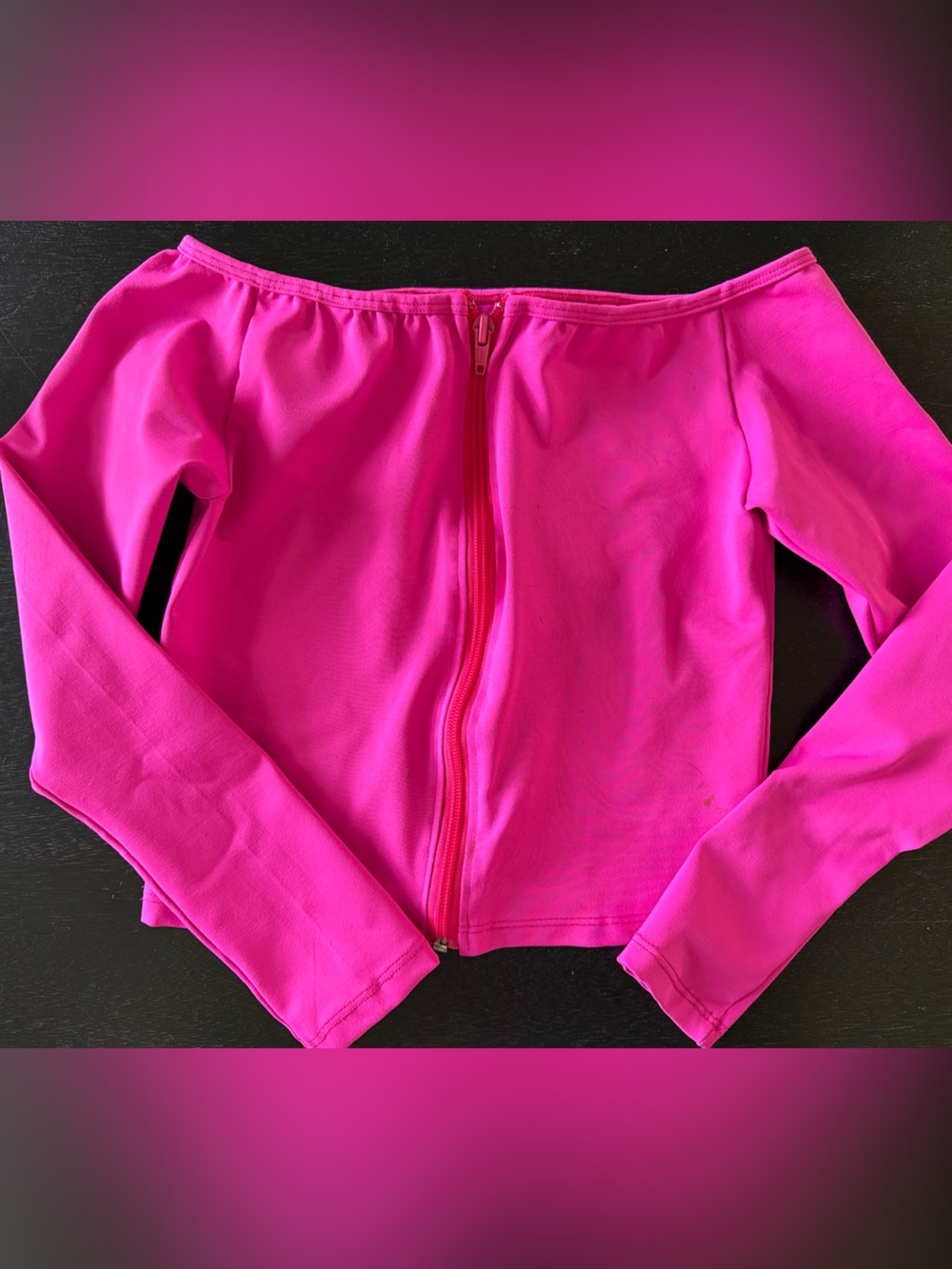 Kids Hot Pink Zip-Front Swim Jacket
